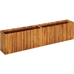 vidaXL Arriate de madera maciza de acacia 200x30x50 cm