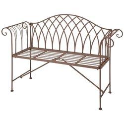 Esschert Design Banco de jardín de metal estilo inglés antiguo MF009