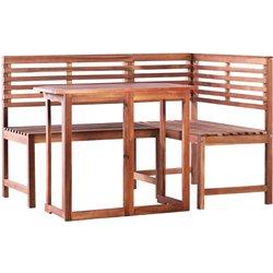 2 piezas de madera maciza de Acacia Bistro Set