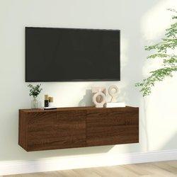 Mueble TV Pared Roble Marrón 100x30x30cm Madera de ingeniería