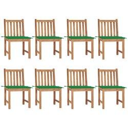 Conjunto 8 Silla de exterior VIDAXL Verde Madera (50x53x90 cm)