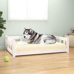 vidaXL Cama para perros madera maciza de pino blanco 105,5x75,5x28 cm