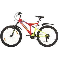 vidaXL Bicicleta montaña 21 velocidades 26 pulgadas rueda 49 cm rojo