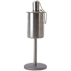 Esschert Design Antorcha de aceite de pie acero inoxidable