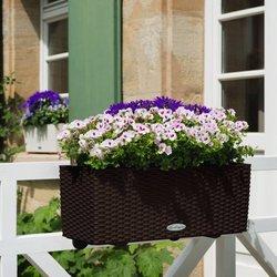 LECHUZA Jardinera BALCONERA Cottage 50 ALL-IN-ONE moca