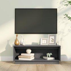 Mueble de TV VIDAXL Gris Madera (90x35x35 cm)