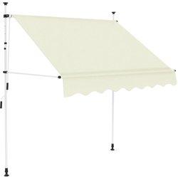 vidaXL Toldo retráctil de operación manual 200 cm crema