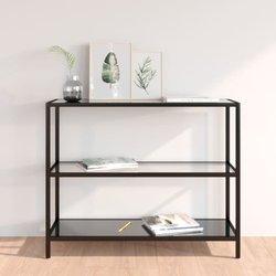 Mesa consola VIDAXL Negro Cristal (100x36x90 cm)