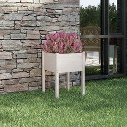 Jardinera VIDAXL 810801 (50 x 50 x 70 cm - Madera - Blanco)