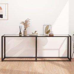 Mesa consola VIDAXL Transparente Cristal (200x35x75,5 cm)