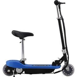 vidaXL Patinete eléctrico con asiento azul 120 W