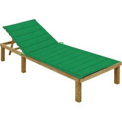 Tumbona VIDAXL Verde Madera (200x70x77 cm)