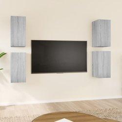 Muebles para TV 4 piezas Sonoma gris 30,5x30x60 cm madera multicapa