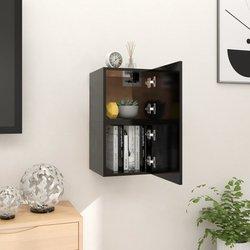 Mueble TV 2 piezas negro 30,5x30x30 cm