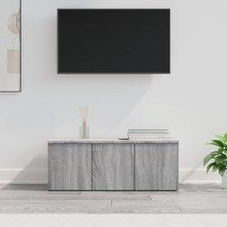 Mueble para TV Sonoma madera multicapa gris 80x34x30 cm