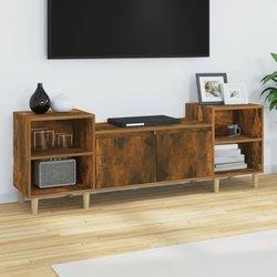 Mueble para TV Smoke Roble 160x35x55 cm Madera multicapa