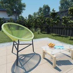 Silla de jardín Acapulco en Polyrattan Green