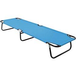 Sunbed plegable en acero azul turquesa