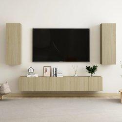 Juego de muebles para TV 5 piezas Sonoma Wood Oak Multilayer