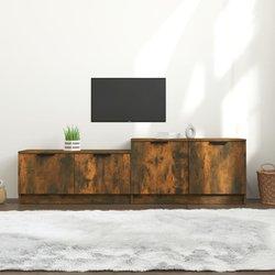 Mueble para TV Smoke Roble 158,5x36x45 cm Madera multicapa