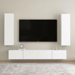 Conjunto 4 de muebles de TV VIDAXL madera de ingeniería blanco