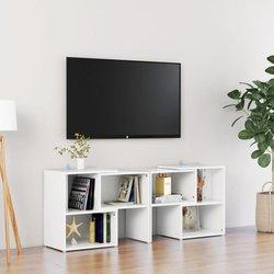 Mueble TV blanco 104x30x52 cm en madera multicapa