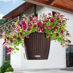 LECHUZA Jardinera colgante NIDO Cottage 28 ALL-IN-ONE moca