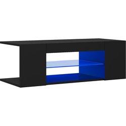 Soporte TV con luces LED negro 90x39x30 cm