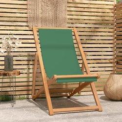 Silla de jardín VIDAXL Verde Madera (56x105x96 cm)