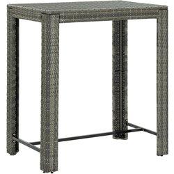 Mesa de jardín gris 100x60,5x110,5 cm Polyrattan