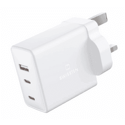 Travel charger gan 1x usb-c 65w power delivery white