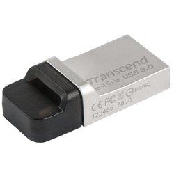 Transcend JetFlash 880 OTG 64GB unidad flash USB USB Type-A / Micro-USB 3.0 (3.1 Gen 1) Negro, Plata