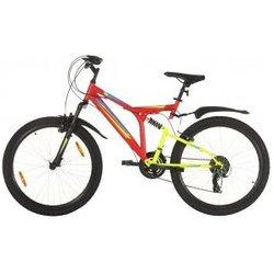 vidaXL Bicicleta Montaña 21 Velocidades 26 Pulgadas Rueda 49 Cm Rojo