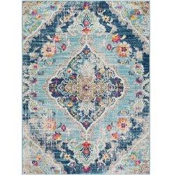 Surya Alfombra vintage oriental multicolor/azul 160x215