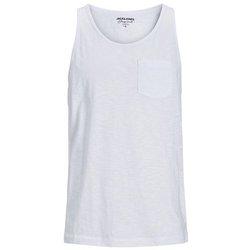 Camiseta jack and jones tampa slub hombre blanco