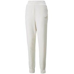 Pantalones puma ess+ embroidery high blanco mujer