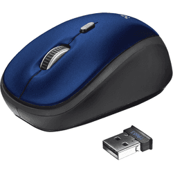 raton trust optico mini wireless azul