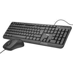 teclado + raton trust ziva negro