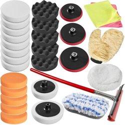 Tectake set de esponjas de pulir de 29 piezas 1 esponja super suave