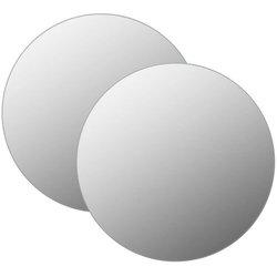 2 PCs 50 cm espejos de pared de vidrio circular