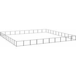 vidaXL Perrera acero 100 m² negra