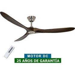 Ventilador De Techo Casafan 318015 Eco Genuino 180 Madera Maciza Nogal/cromo Satinado