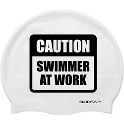 Buddyswim Gorro De Natación Caution Swimmer At Work Silicone