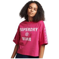 Superdry Camiseta Code Core Sport Rosa