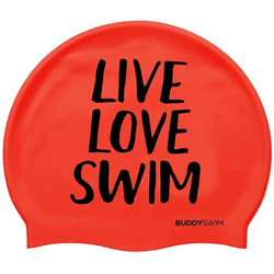 Buddyswim Gorro De Natación Live Love Swim Silicone