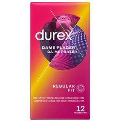 Durex Dame Placer 12 Unidades - Preservativos Puntos y Estrías Látex Natural