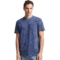 Superdry Camiseta Vintage Pocket Aop Azul