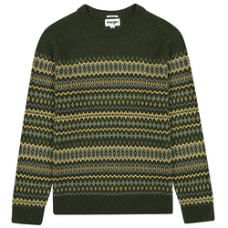 Ropa hombre Jerséis Wrangler Jersey Fairisle Verde