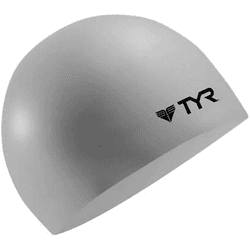 Tyr Gorro De Natación Plateado Adulto