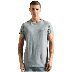 Camiseta para Hombre SUPERDRY (S - Algodón - Azul)